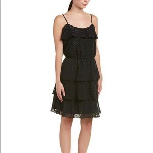 Parker Metallic Ruffle Dress NWT